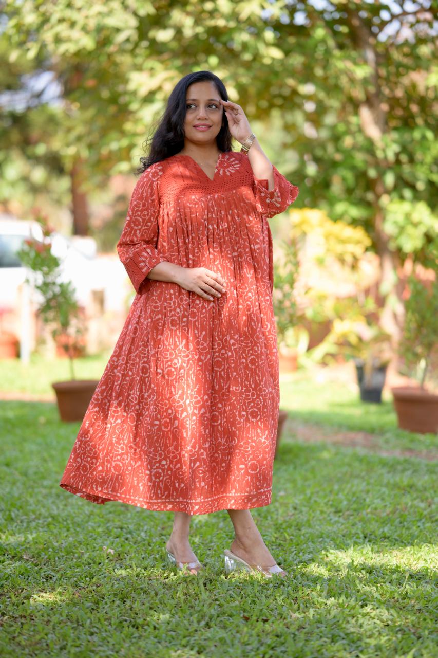 Cotton Hakoba aline dress