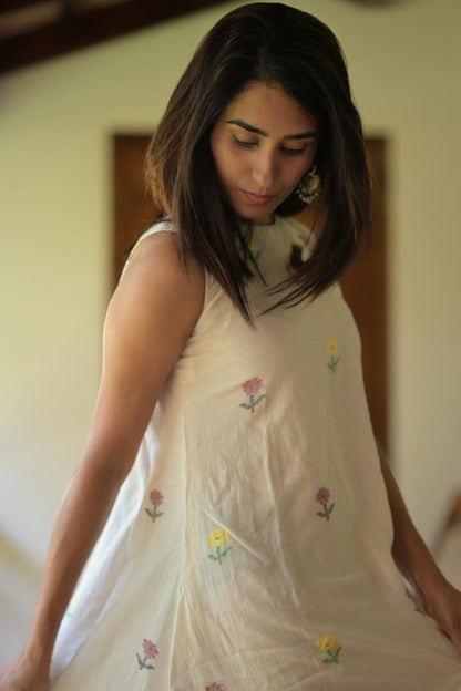 Khadhi mul cotton with Handloom Jamdhani dress